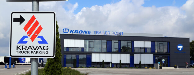 [Translate to EN:] Krone unterstützt KRAVAG Truck Parking